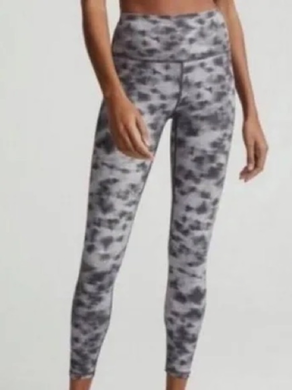 Varley Gray Tie-Dye High-Rise Performance Leggings